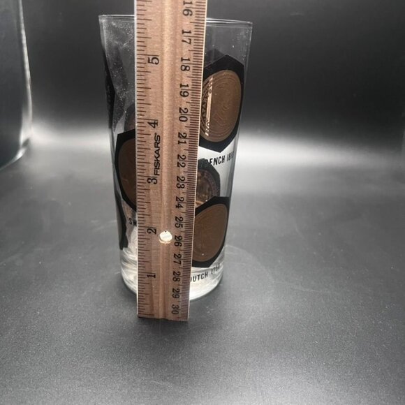 6 Vtg Libbey World Coins MCM Highball Glasses Numismatic Collectible Drinkware - Picture 6 of 6